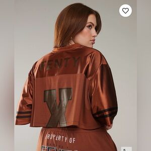 Limited Edition Fenty LVII Cropped Varsity Fashion Jersey with NFL Logo